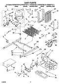 UNIT PARTS Diagram and Parts List for KSRD22FKBL15  KitchenAid Refrigerator