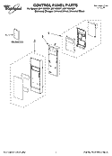 CONTROL PANEL PARTS Diagram and Parts List for MH1160XSD1  Whirlpool Microwave