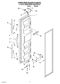 FREEZER DOOR Diagram and Parts List for ED2GTQXKQ00  Whirlpool Refrigerator