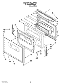 DOOR PARTS Diagram and Parts List for FES356RD4  Roper Range