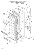 REFRIGERATOR DOOR Diagram and Parts List for 4YED20TKDN02  Whirlpool Refrigerator