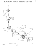 BRAKE, CLUTCH, GEARCASE, MOTOR AND PUMP Diagram and Parts List for LA3400XPW0  Whirlpool Washer