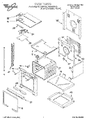 OVEN Diagram and Parts List for RBS245PDQ2  Whirlpool Wall Oven