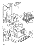 OVEN, LIT/OPTIONAL Diagram and Parts List for RM278BXV5  Whirlpool Microwave Oven Combo