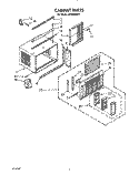CABINET Diagram and Parts List for ACQ082XZ1  Whirlpool Air Conditioner