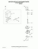MOTOR AND ICE CONTAINER PARTS Diagram and Parts List for ED5LVAXWS04  Whirlpool Refrigerator