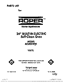 COVER Diagram and Parts List for BES430WW1  Roper Range