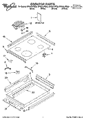 COOKTOP PARTS Diagram and Parts List for GY396LXPS00  Whirlpool Range