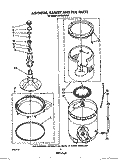 AGITATOR, BASKET AND TUB Diagram and Parts List for LA7700XWN0  Whirlpool Washer