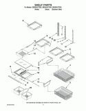 SHELF PARTS Diagram and Parts List for GB2SHDXTB02  Whirlpool Refrigerator