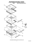 REFRIGERATOR SHELF PARTS Diagram and Parts List for KSC23C8EYB02  KitchenAid Refrigerator