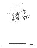 CONTROL PANEL Diagram and Parts List for MS1651XW0  Whirlpool Microwave