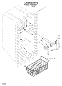 LINER PARTS Diagram and Parts List for EV200FXMQ04  Whirlpool Freezer