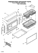 FREEZER DOOR AND BASKET PARTS Diagram and Parts List for KBRS36FMX02  KitchenAid Refrigerator