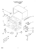 CABINET, LITERATURE Diagram and Parts List for CMT101SGW0  Whirlpool Microwave