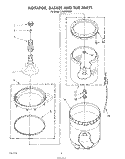 AGITATOR, BASKET AND TUB Diagram and Parts List for LA5000XSW1  Whirlpool Washer