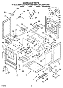 CHASSIS PARTS Diagram and Parts List for GERC4120PT1  Whirlpool Range