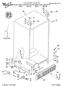 CABINET, LITERATURE Diagram and Parts List for GD25DFXFB03  Whirlpool Refrigerator