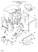 TUB ASSEMBLY PARTS Diagram and Parts List for IJU25262  Inglis Dishwasher
