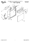 FRAME AND CONSOLE Diagram and Parts List for DU805DWGB0  Whirlpool Dishwasher