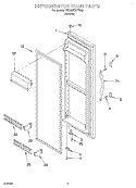 REFRIGERATOR DOOR Diagram and Parts List for 7ED20TQXFW05  Whirlpool Refrigerator