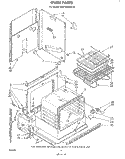 OVEN Diagram and Parts List for RS6100XKW0  Whirlpool Range
