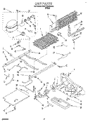 UNIT Diagram and Parts List for 3VET21DKBW00  Whirlpool Refrigerator