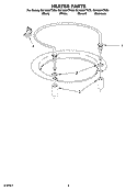 HEATER PARTS Diagram and Parts List for GU1200XTKT0  Whirlpool Dishwasher