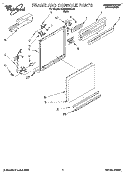 FRAME AND CONSOLE Diagram and Parts List for DU940QWDB3  Whirlpool Dishwasher