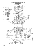 PUMP AND MOTOR Diagram and Parts List for KUDI220T1  KitchenAid Dishwasher