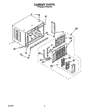 CABINET Diagram and Parts List for ACH082XA0  Whirlpool Air Conditioner