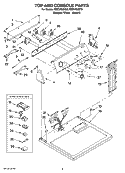 TOP AND CONSOLE PARTS Diagram and Parts List for WED5790ST0  Whirlpool Dryer