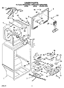 LINER PARTS Diagram and Parts List for GR9FHKXPB00  Whirlpool Refrigerator