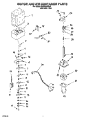 MOTOR AND ICE CONTAINER PARTS Diagram and Parts List for GD5YHAXNL01  Whirlpool Refrigerator