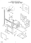 UPPER OVEN Diagram and Parts List for RBD275PDB10  Whirlpool Wall Oven