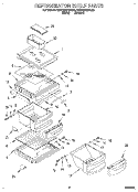 REFRIGERATOR SHELF Diagram and Parts List for KSRP22KDAL02  KitchenAid Refrigerator