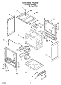 CHASSIS PARTS Diagram and Parts List for RME32300  Roper Range