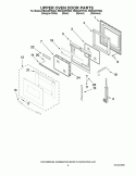 UPPER OVEN DOOR PARTS Diagram and Parts List for RBD245PRT04  Whirlpool Wall Oven