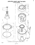 AGITATOR, BASKET AND TUB Diagram and Parts List for LA7400XMW1  Whirlpool Washer