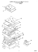 REFRIGERATOR SHELF Diagram and Parts List for 3XART722F00  Whirlpool Refrigerator