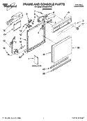 FRAME AND CONSOLE PARTS Diagram and Parts List for DP840SWPX2  Whirlpool Dishwasher