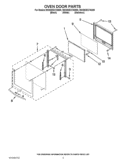 OVEN DOOR PARTS Diagram and Parts List for WOS92EC7AS00  Whirlpool Wall Oven