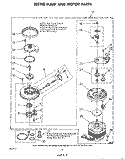 302740 PUMP AND MOTOR Diagram and Parts List for GDU3024XLW1  Whirlpool Dishwasher