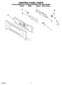 CONTROL PANEL Diagram and Parts List for KEMC307KBS0  KitchenAid Microwave Oven Combo