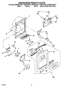 DISPENSER FRONT PARTS Diagram and Parts List for KSRA25ILBU13  KitchenAid Refrigerator