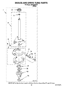 BRAKE AND DRIVE TUBE PARTS Diagram and Parts List for MGT3800TW0  Maytag Washer Dryer Combo