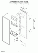 REFRIGERATOR DOOR PARTS Diagram and Parts List for KSRX25FVMS00  KitchenAid Refrigerator