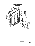INNER DOOR Diagram and Parts List for DU8016XX0  Whirlpool Dishwasher