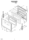 DOOR PARTS Diagram and Parts List for FES355RQ2  Roper Range