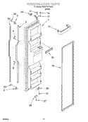 FREEZER DOOR Diagram and Parts List for 3XART731GB01  Whirlpool Refrigerator